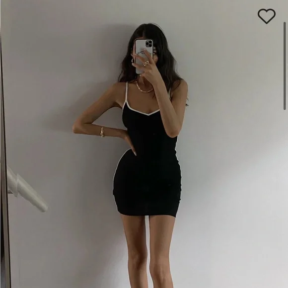 bodycon slip mini dress Black Bodycon Slip Mini Dress – Gabi Swimwear